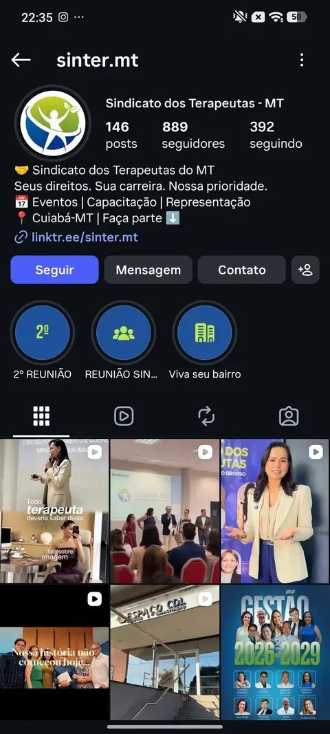 Perfil do SINTER-MT antes da gestão da Evozzn