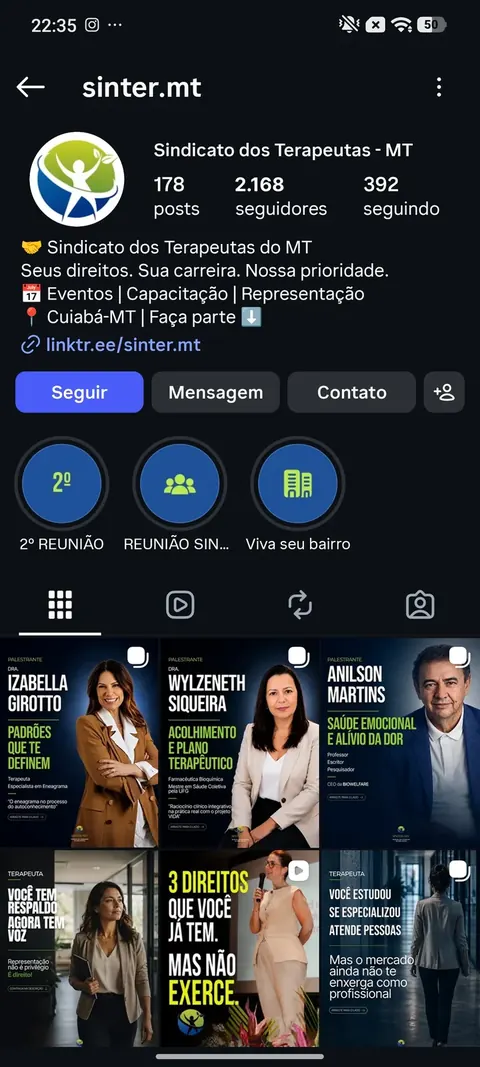 Perfil do SINTER-MT depois da gestão da Evozzn